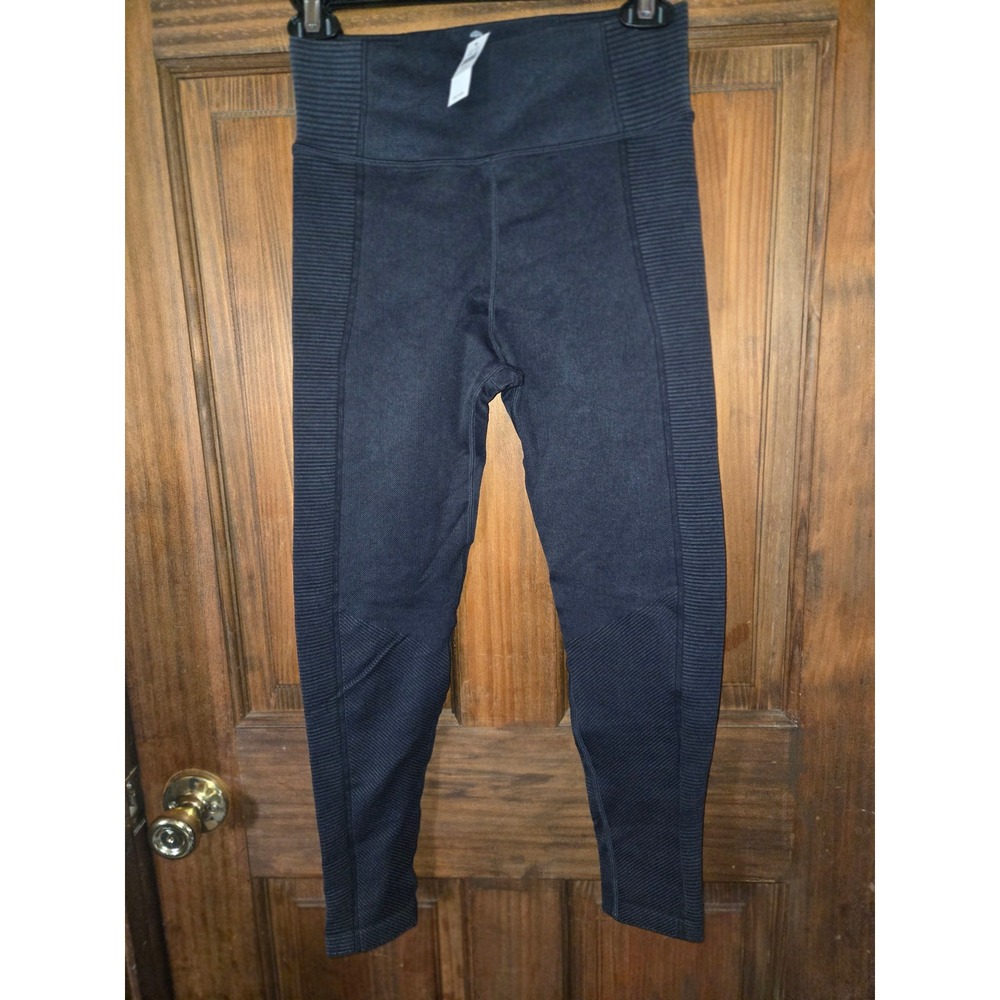 OFFLINE by Aerie Womens Black Seamless Ribbed High Waisted‎ Leggings Small New